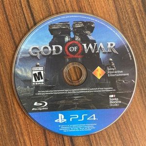 Playstation 4 ps4 god of war.  CD without case.